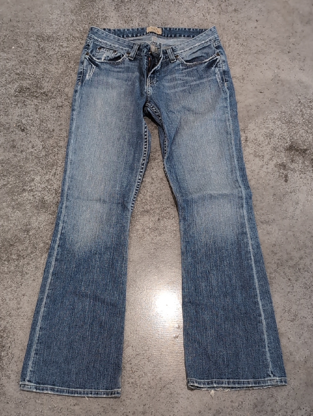 BKE Womens Size 29 Trinity Stretch Flare Jeans Blue Distressed Y2K Style